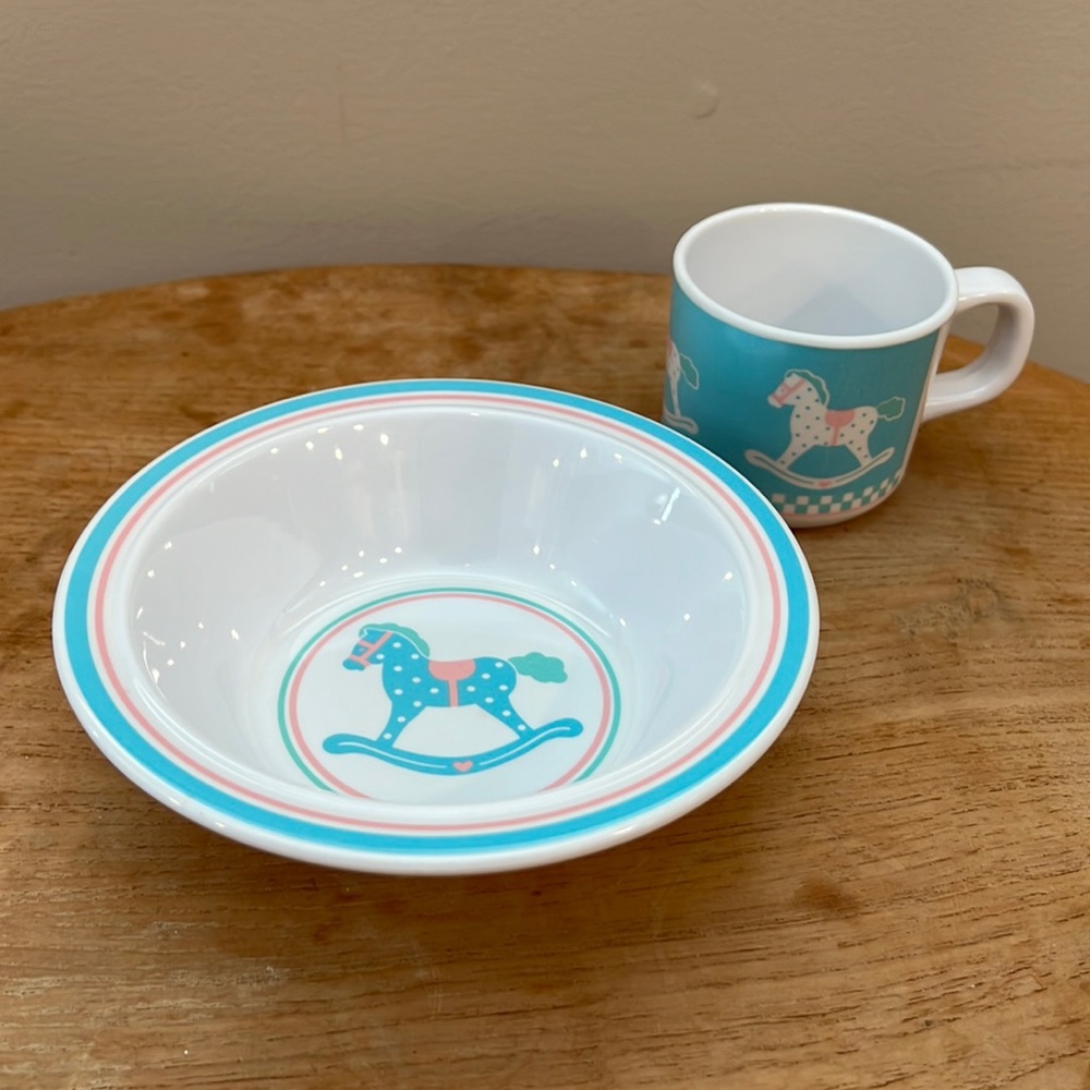 HALLMARK Vintage Children’s Rocking Horse Cup and Bowl